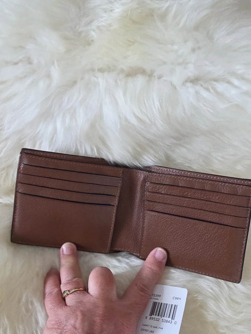 Gorgeous Men's Coach Compact Varsity Leather Wallet 🤎🤍🖤